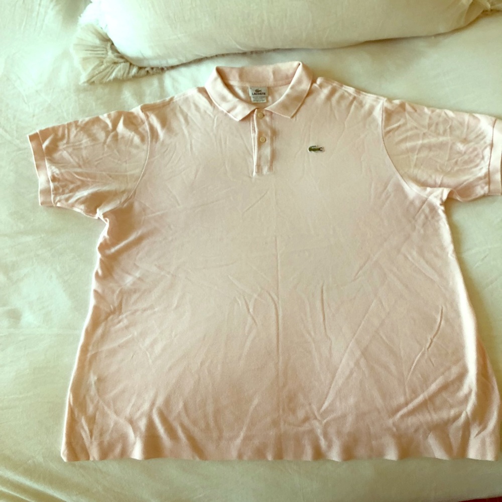 Pink Lacoste Polo size 8 (XL)